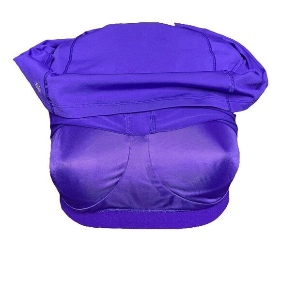 ATHLETA Tank Top Built In Bra Support Racerback Yoga Running Purple Womens 34B - Picture 7 of 11
